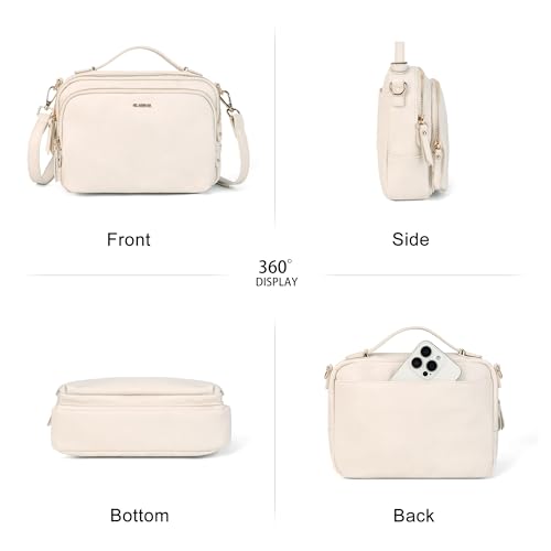 Image of Crossbody Bag,Convertible Top Handle Purse and Satchel for Women | Soft vegan leather; multi pockets; fits A5,iPad mini,long wallet; lightweight organizer for work, travel and weekends