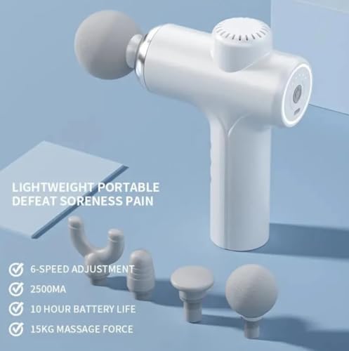 Image of Massage Machine for Body Pain - Mini Massage Gun for Deep Tissue, Muscle & Body Pain Relief - Handheld, Battery Powered Massager for Neck, Shoulder, Back, Foot