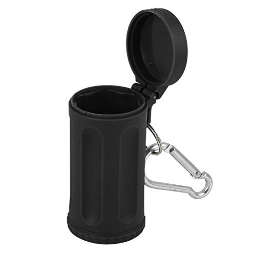 Image of X AUTOHAUX Portable Car Smokeless Windproof Ashtray with Keychain Lid Black