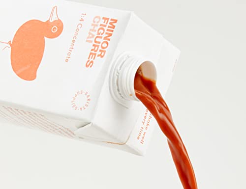 Minor Figures - Chai Tea Concentrate, 1 Litre, Hot or Cold Chai Lattes, Spiced Black Tea, Easy to Make, Vegan, Sugar Free