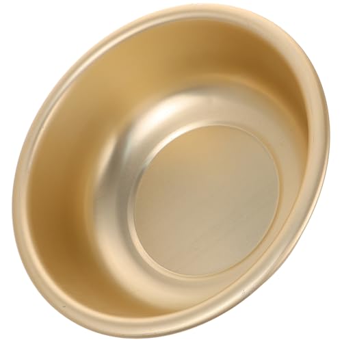 Gadpiparty Lavabo de Dorado Diseño Elegante de Gran Capacidad, Cuenco Redondo Multifuncional y Superficie Lisa para Ensaladas y Frutas para Reuniones