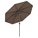 Giantex 9ft Patio Umbrella Patio Market Steel Tilt w/ Crank Outdoor Yard Garden (Tan)