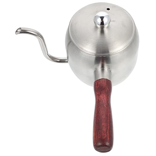 Unomor 1Pc Stainless Pouring Kettle with Handle Ergonomic Design for Hand Drip Brewing Easy to Clean Smooth Surface for Coffee Lovers