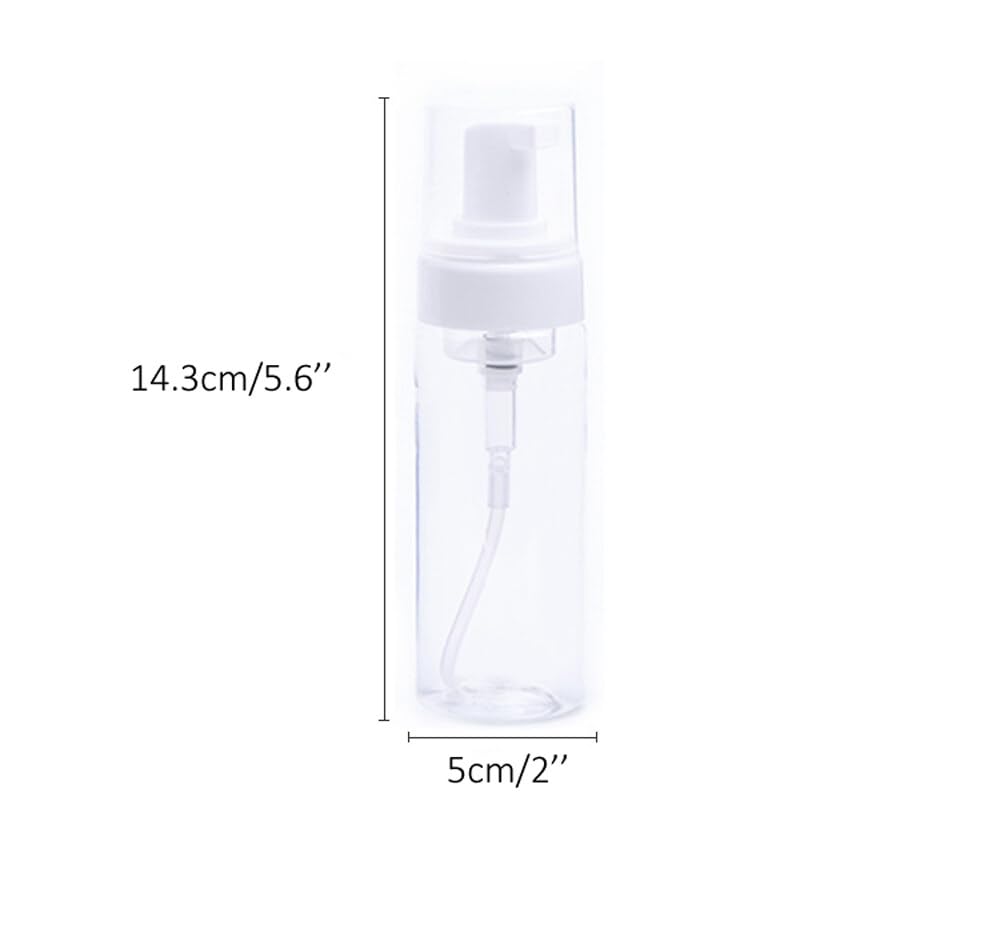 2 Bottiglie Con Dispenser Schiuma 100ml - Vuote Per Sapone Liquido E Shampoo