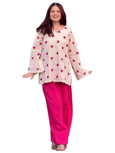 Image of ANNI Designer Farshi Salwar Suit for Women Viscose Embroidered | Co Ord Set for Woman | Straight Kurta Palazzo Outfit Round Neck V Slit Long Sleeve Ethnic Dress Womens Clothing