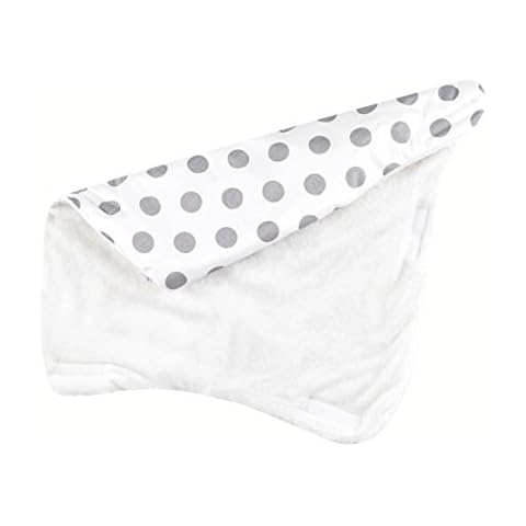 Puckdaddy Pram Muff Madita - Fluffy Hand Warmer Made of 100% Cotton & Teddy Fur with dots Pattern in White, pram Gloves, Weather Resistant & Water Repellent Cover