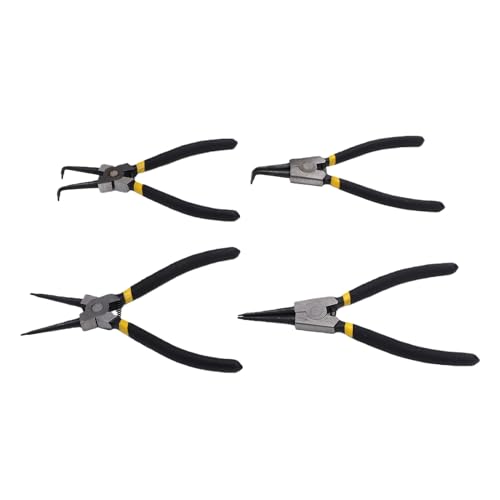 Alicates para anillos de retención de 4 piezas para desmontar clips sin dañarlos 2