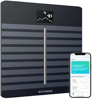 Withings Body Cardio  Premium WLAN Smart waga z funkcją składu ciała, pomiar tętna, BMI, tkanki tłuszczowej, masy mięśniowej, zawartości wody, cyfrowa waga tkanki tłuszczowej