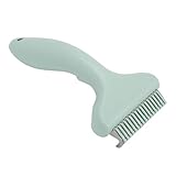 Haofy Pet Grooming Brush Dematting Comb for Dogs Cats with Comfortable Grip Plastic Construction for Reduces Shedding for Daily Use, Small Apartments, RV Life (Green)