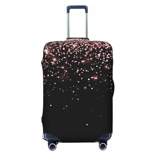 Rose Gold Glitter1 For Travel Luggage Cover Suitcase Protector Fits 18-32 Inch Travel Luggage Protector Elastic Luggage Anti-Scratch Suitcase Cover