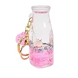 SPEEDYUNI Cute Ice Bear Keychain | Aesthetic Liquid Floating Acrylic Key Chain Key Ring Holder for Bag Charms & Car Keys (Ice Bear)