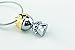 Tommy Hilfiger Llavero reina, metal fundido, cromado brillante, con corona dorada
