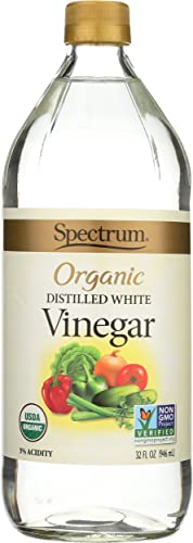 Spectrum Naturals Organic Distilled White Vinegar, Non GMO, 32 Ounce (Pack of 1)