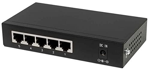 Switch Fast Ethernet boîtier métal robuste 5 ports avec technologie PoE+ - 6