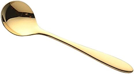 Arasawa Seisakusho 58704 Alphact Biwa Chawanmushi Spoon, 18-10 Stainless Steel, 24K Gold Finish