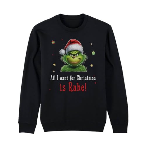 Tassenbrennerei Grinch Pullover CS mit Spruch: All I Want for...