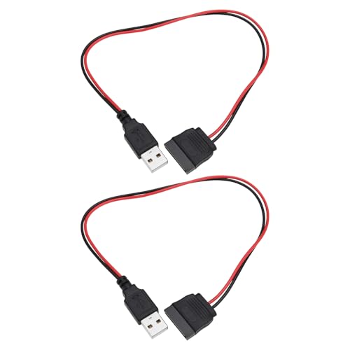 The Lord of the Tools 2 Pezzi 30 Cm SATA 15 Pin A USB 2.0 Cavo Di Alimentazione 5 V 2 A SATA HDD SSD Adattatore Per Driver Disco Rigido Supporta Solo Driver Per Dischi Rigidi Da 2,5