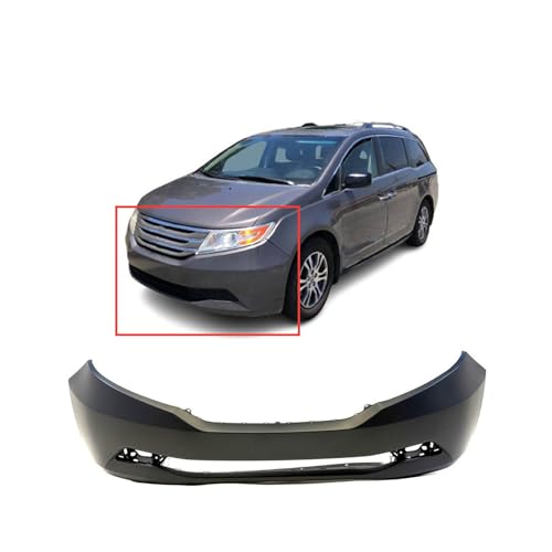 Image of FitParts Compatible with Honda Odyssey 2011-2013 Front Bumper Cover | Without Parking Sensor Holes, Ready to Paint, OEM 04711TK8A90ZZ, HO1000293