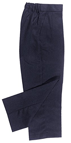 CKL Pantalones de uniforme escolar para niños con cremallera frontal con cintura elástica ajustable Azul azul marino 4-5 Años