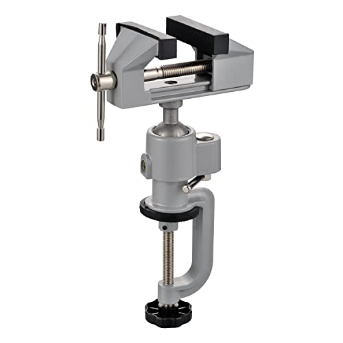 Maxman Bench Vise With Clamp Post Universal 10 Inch Maximum Clamping Distance 2.2 Inch Woodworking Vise 360° Heavy Duty Cast Steel Table Vise For Workbench Diy Projects, Handcraft Creations, Sculpting #TOP11