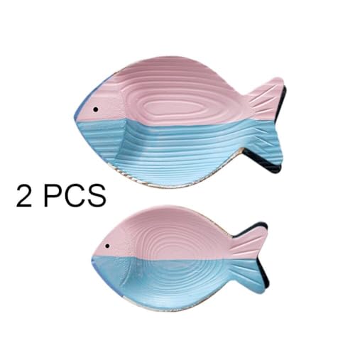 Poisson en bois sculpté main : lot de 2 sculptures murales 3D chic - 6