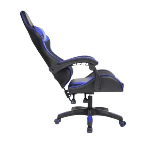 Cadeira Gamer Escritório Reclinável Giratória Apoio Para Pés Cor: Azul