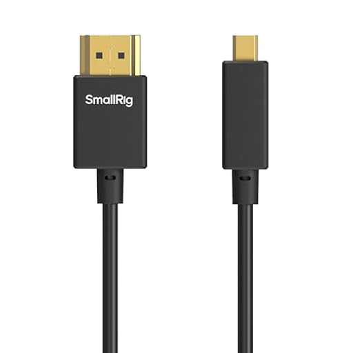 SMALLRIG Cable HDMI Ultrafino micro a Full HDMI, 100 cm, superflexible, alta velocidad 4K 60 Hz HDR 2.0 | Ya disponible en tu tienda friki favorita! En mundofriki.es! SMALLRIG Cable HDMI Ultrafino micro a Full HDMI, 100 cm, superflexible, alta velocidad 4K 60 Hz HDR 2.0 | Ya disponible en tu tienda friki favorita! En mundofriki.es!