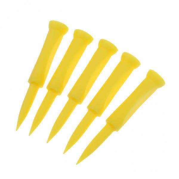 ATORSE 4x5 Pieces Plastic Castle Golf Tee 70mm Yellow - Golfer Training Tool- Sporting Goods- Golf- Golf Clubs & Equipment- Golf Tees-image-7