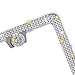 Runone 2 Pack Bling License Plate Frame for Women,Sparkly Rhinestone Stainless Steel License Plate Holder,Car Accessories with Glitter Crystal Caps (White)