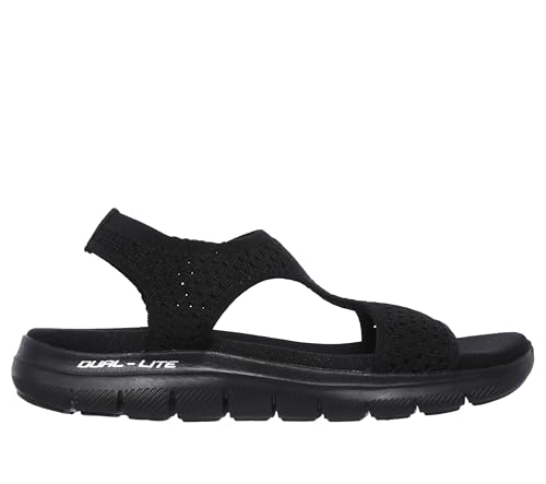 Skechers Women's Slingback, Black/Black, 8