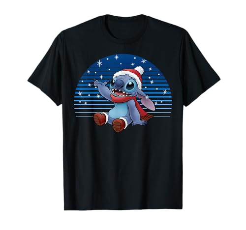 T-shirt Stitch pour cadeau de Noël vêtement Disney portrait hiver