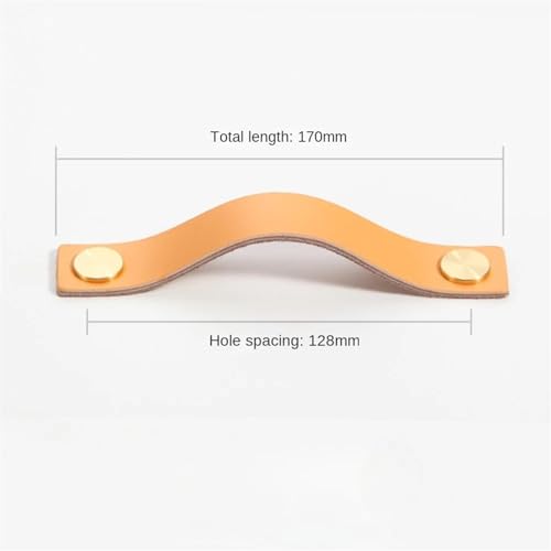 Poignée en cuir pour commode tiroir 128mm sans angle vif