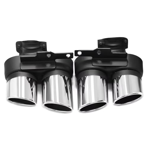 Embout d'échappement pour Audi A6 A7 C8 2019-2021 | Canule de silencieux arrière en acier silver