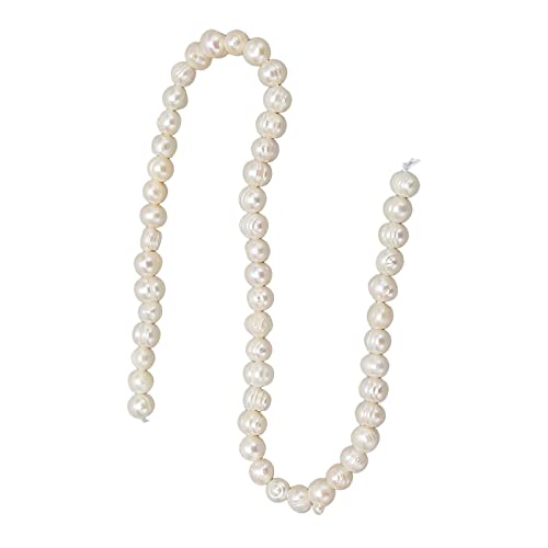 Kit de fabricação de joias, contas de pérolas naturais, branco leitoso, pérola natural de água doce,