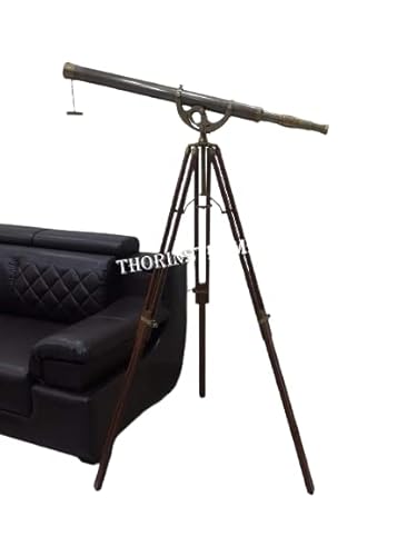 Thor Brass Harbormaster Nautical Telescope Griffith Astro Standing Floor Stand Brown Tripod Rustic Vintage Home Decor Gifts #TOP29