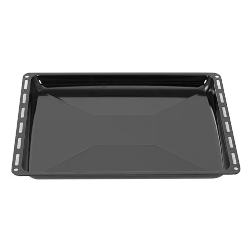 ICQN Backblech 422 × 370 × 30 mm, Kompatibel mit Electrolux, AEG, IKEA, Zanussi & Juno, Emaillierte Fettpfanne für Backofen & Herd