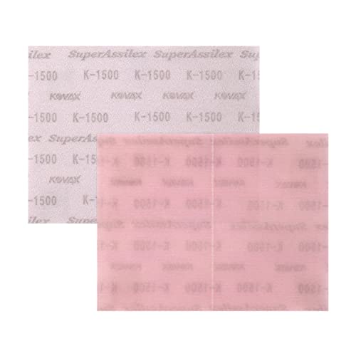 Super Assilex Flexible Sanding Sheets, Peach K-1500, Hook & Loop, 191-2505, 25 Sheets #TOP6