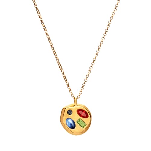 Birthdate 14k Gold Necklace for Women, The July Third Pendant - 16-20in Adjustable 14 Karat Gold Chain with Lobster Clasp - Cadenas de Oro 14k Puro Para Mujer, Ladies Jewelry Birthstone