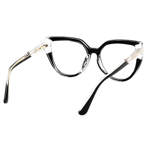 Image of Zeelool Stylish Oversized Cat Eye Blue Light Blocking Glasses for Women Joyce ZJGT550502-03 Black