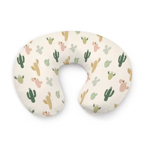 Western Cactus Pattern Nursing Pillow Cover, Unisex Removable Breastfeeding Pillowcase Slipcover for Baby Girls Boys Newborns Toddlers, Cover Only
