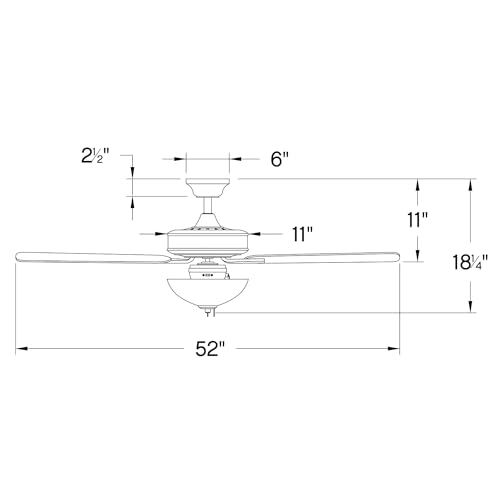 Hinkley Metro Illuminated 52" Indoor Dual Mount Ceiling Fan, Matte Black by Hinkley - Used condition - Image 2