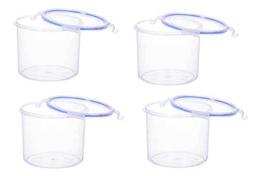 Image of Aristo Lock & Fresh 120 Plastic Storage Container For Storing grains, pulses, rice, wheat etc set of 4-2100 ML,Transparent Clear, Large (17 (D) x 14.5 CM)