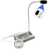 Window Intercom Window Speaker Two Way Intercom Speaker with Mute Function Ticket Counter Interphone for Bank Office Restaurant Hospital Clinic Silver