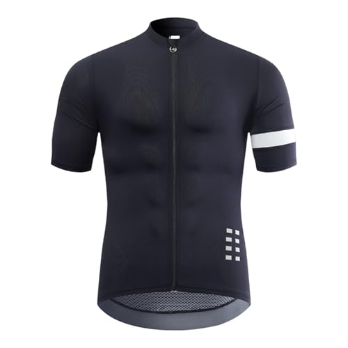 PLATU Maillot Ciclismo Hombre Camisetas Ciclismo Manga Corta Camisetas Ciclismo Verano Transpirables Camisetas Ciclismo Montaña Carretera Ropa Ciclismo Reflectante Alta Visibilidad,Blue-Aldult~S