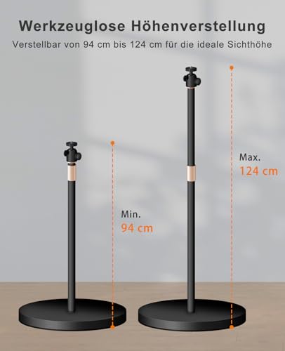 HIBORI Beamer Halterung Höhenverstellbarer Projektor Ständer 360° Schwenkbarer Bodenständer Kompatibel mit XGIMI, Nebula, Dangbei, YABER, JMGO