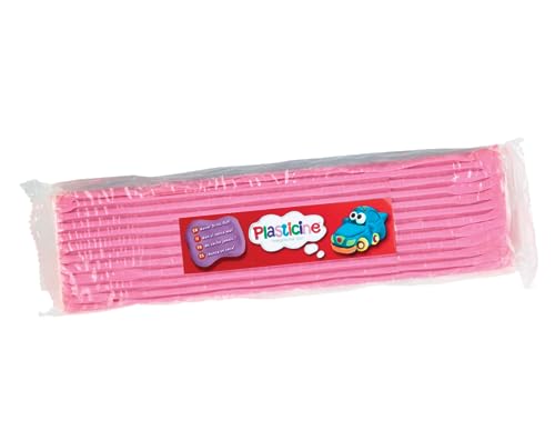Plasticine Losa de un solo color, 400 g, rosa #22, arcilla de modelado para animadores profesionales y fabricantes de modelos, fácil de dar forma y moldear, hacer esculturas, modelos y animaciones de