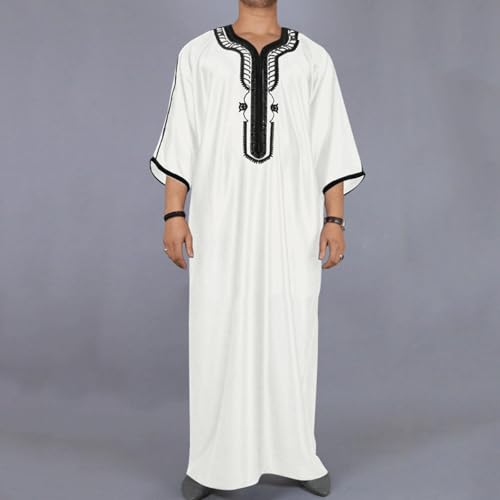 Thobe homme robe musulmane caftan FGRID longue ample et décontractée