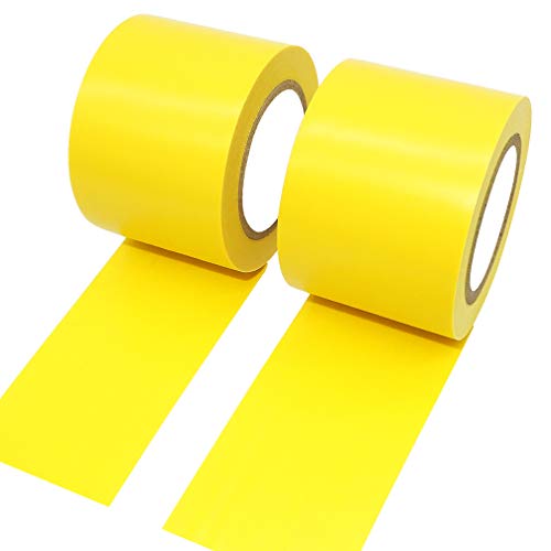 ALBOYI Isolierband 2 Rollen, 50 mm x 15 m Elektro-Isolierband Selbstklebendes, PVC Klebeband Wasserdichtfür für Isolieren, Reparieren, Bündeln von Kabeln, Schwer Entflammbar, Gelb