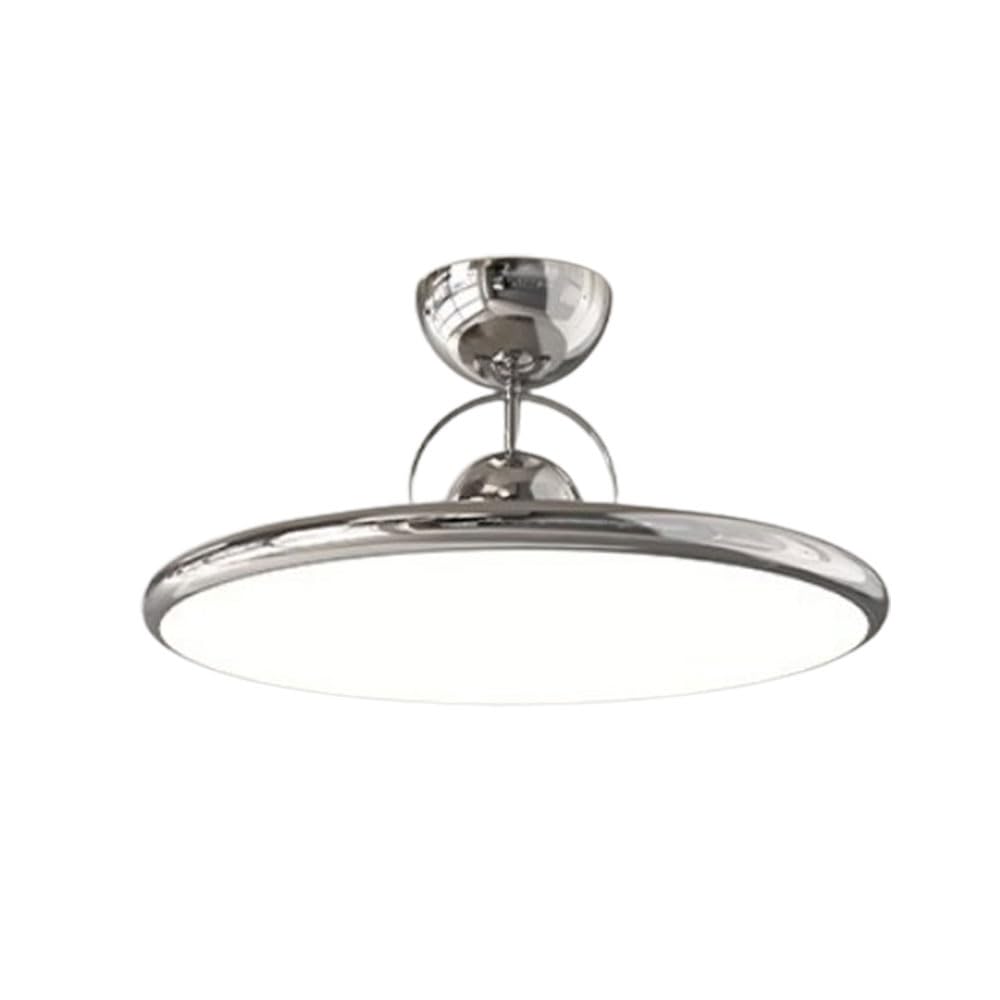 Plafonnier LED vintage à intensité variable rond de 50cm couleur crème chic