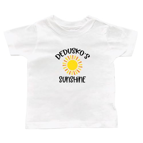 Dedusko's Sunshine Toddler T-Shirt, Grandson or Granddaughter Present, Kid Shirt, Valentine's (Dedusko Curved Sunshine Shirt)